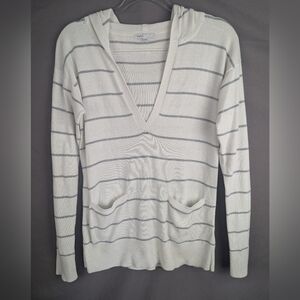 GAP Medium Striped Sweater Hoodie With Pockets Super Condition